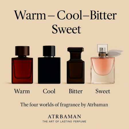 تفاوت عطرهای گرم، خنک، تلخ و شیرین چیست؟ | راهنمای خرید عطر از برند عطر با من